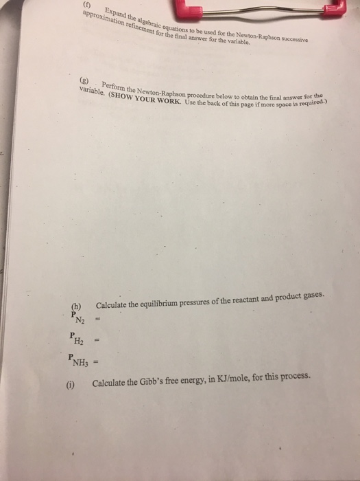 Extra Credit Problem Set (15 points maximun The Haber | Chegg.com