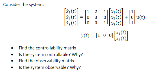 Solved Consider the system: | Chegg.com