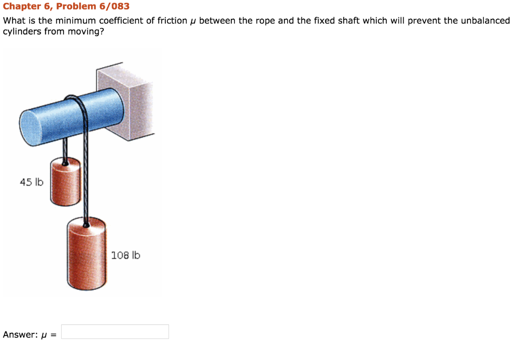Solved What is the minimum coefficient of friction μ between | Chegg.com