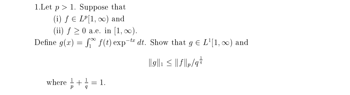 1 Let P 1 Suppose That I F Lp 1 0o And I Chegg Com