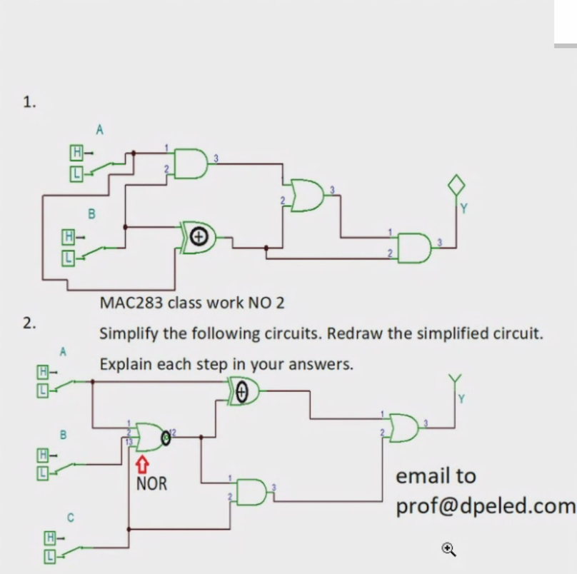 1. A 00 B 2. MAC283 class work NO 2 Simplify the | Chegg.com