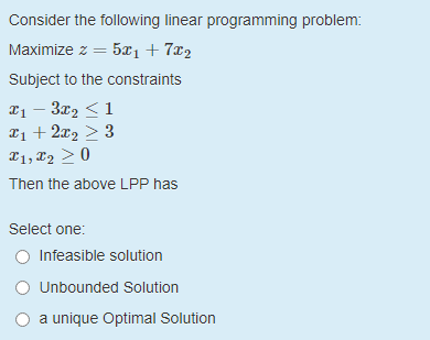 Solved 2 Consider the following linear programming problem: | Chegg.com