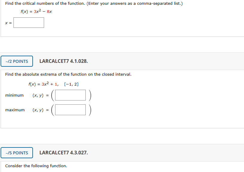 Solved Find The Critical Numbers Of The Function Enter