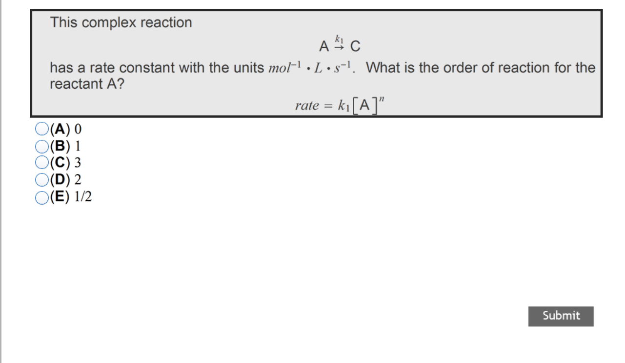 Solved This complex reaction А* с has a rate constant with | Chegg.com