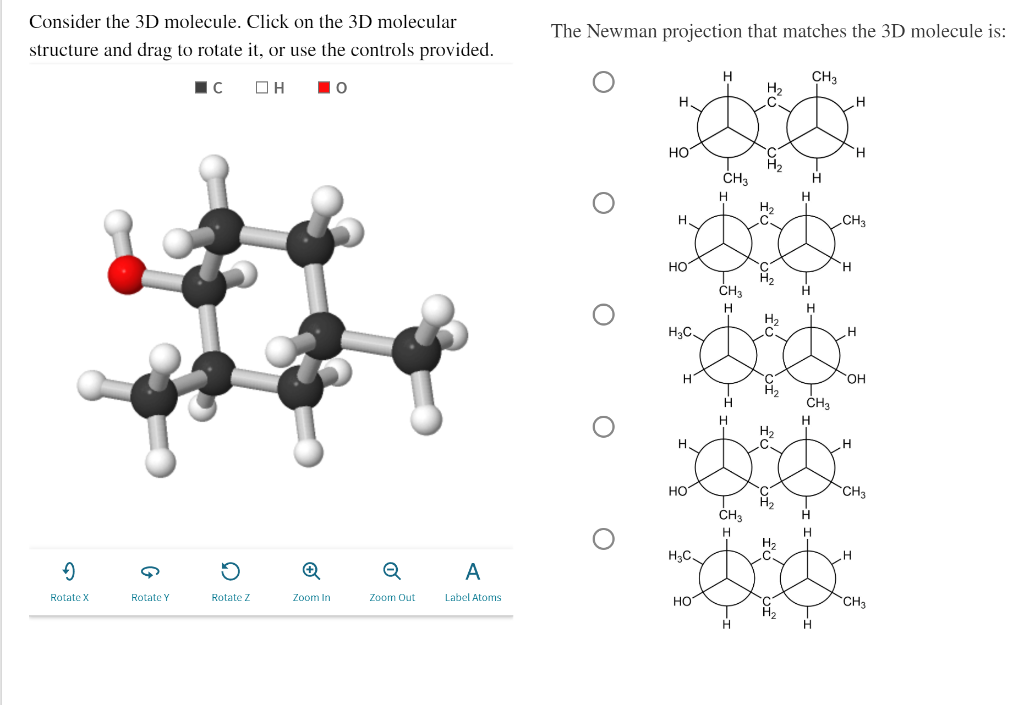 Solved Consider the 3D molecule. Click on the 3D molecular | Chegg.com