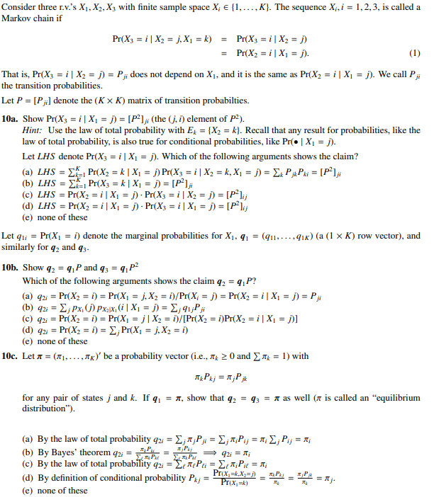 Consider Three R V S X1 X2 X3 With Finite Sampl Chegg Com