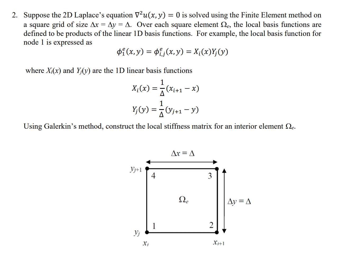 2. Suppose The 2D Laplace's Equation V2u(x, Y) = 0 Is | Chegg.com