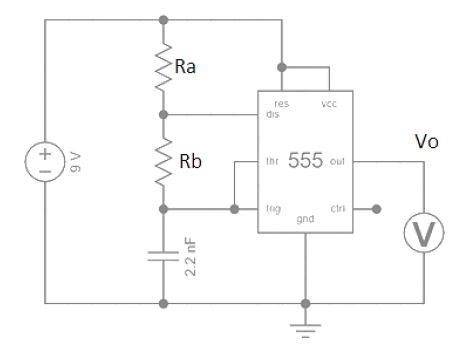 Solved For an astable circuit using an LM555, ﻿determine the | Chegg.com