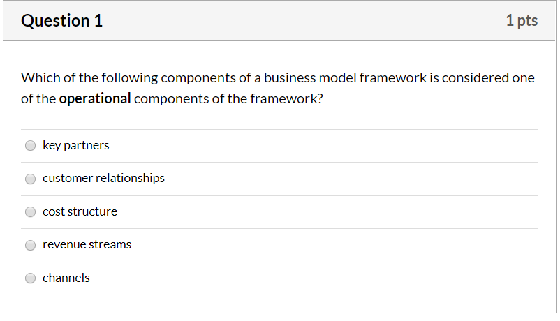 Solved Question 1 1 pts Which of the following components of | Chegg.com