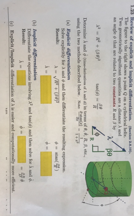 Solved 1.23 Review of explicit and implicit differentiation. | Chegg.com