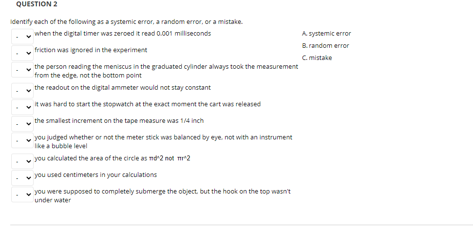 Solved QUESTION 2 Identify each of the following as a | Chegg.com