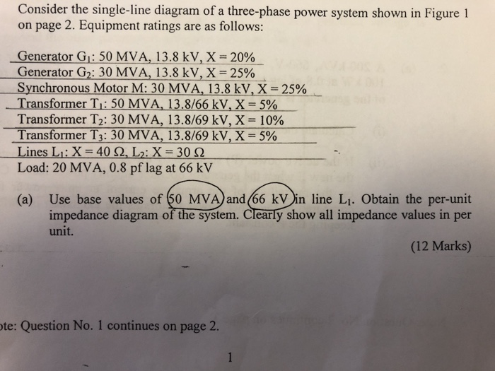 Solved Consider the single-line diagram of a three-phase | Chegg.com