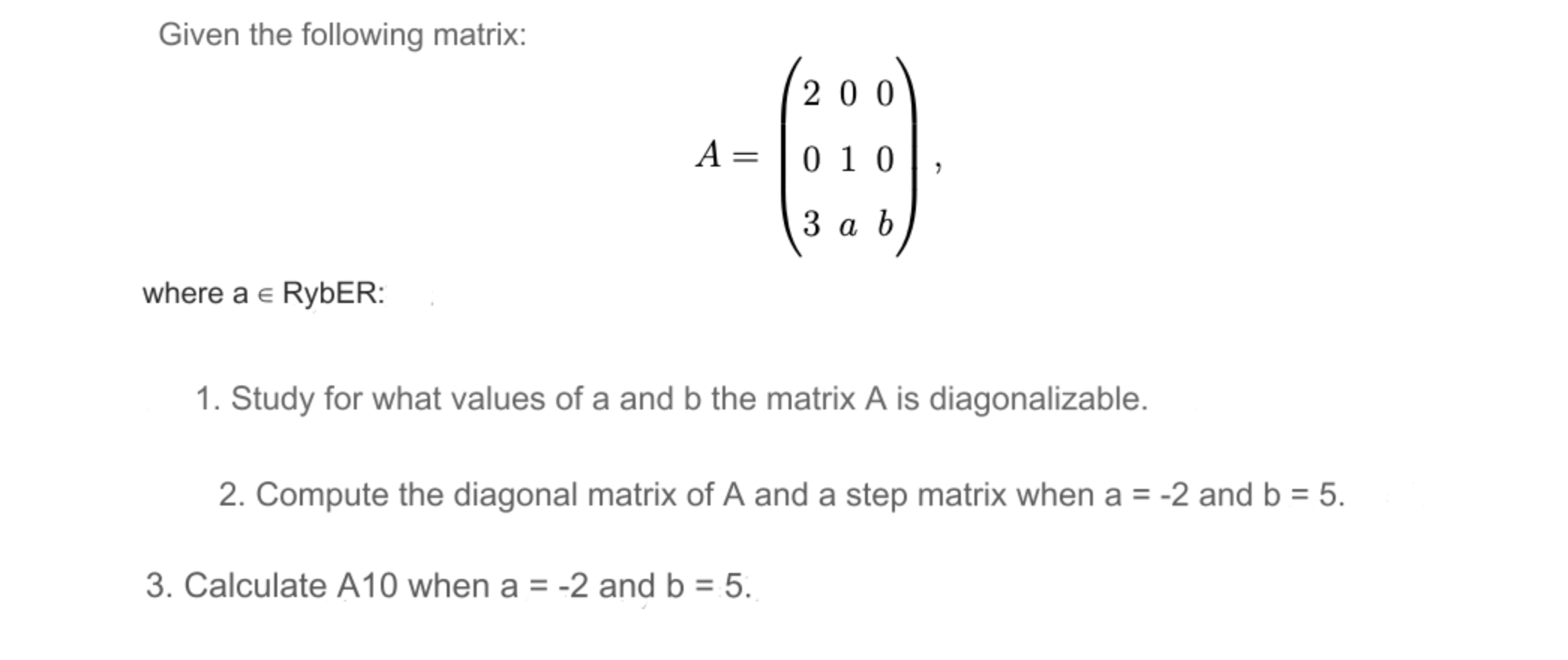 Solved Given the following | Chegg.com