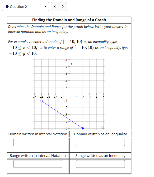 domain and range graph practice problems with answers