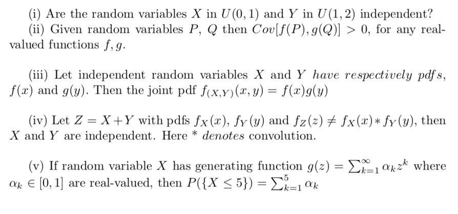 I Are The Random Variables X In U 0 1 And Y In Chegg Com