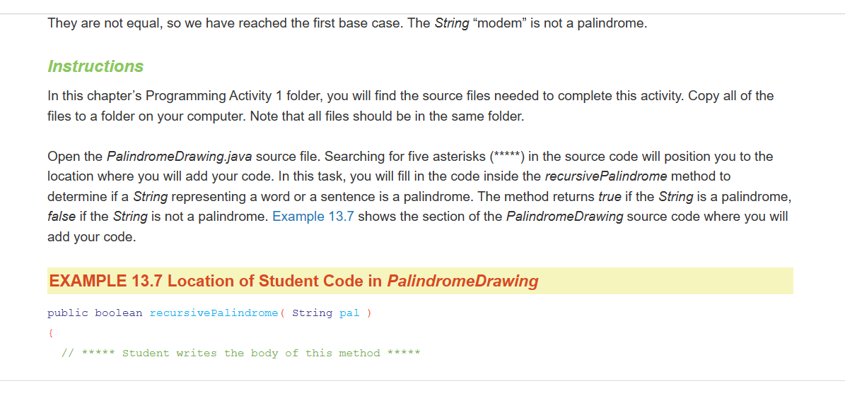 In this activity, you will work with recursion to | Chegg.com