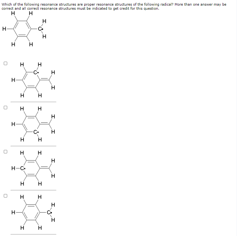 Solved: PLEASE DO ALL PARTS Which Of The Following Resonan... | Chegg.com