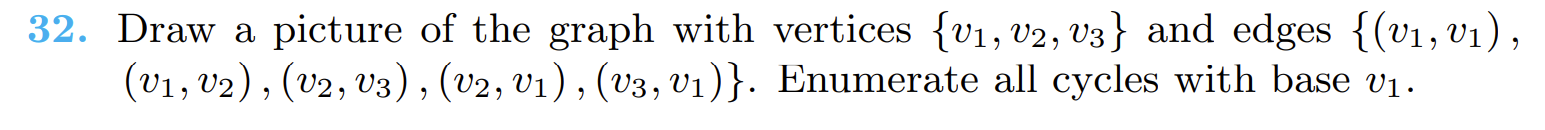 Solved 32. Draw a picture of the graph with vertices {V1, | Chegg.com