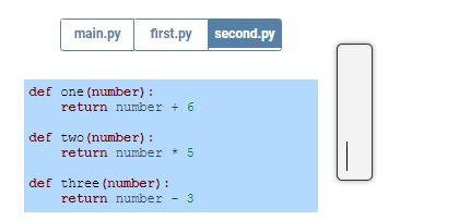 Solved Type the program's output main.py first.py second.py | Chegg.com