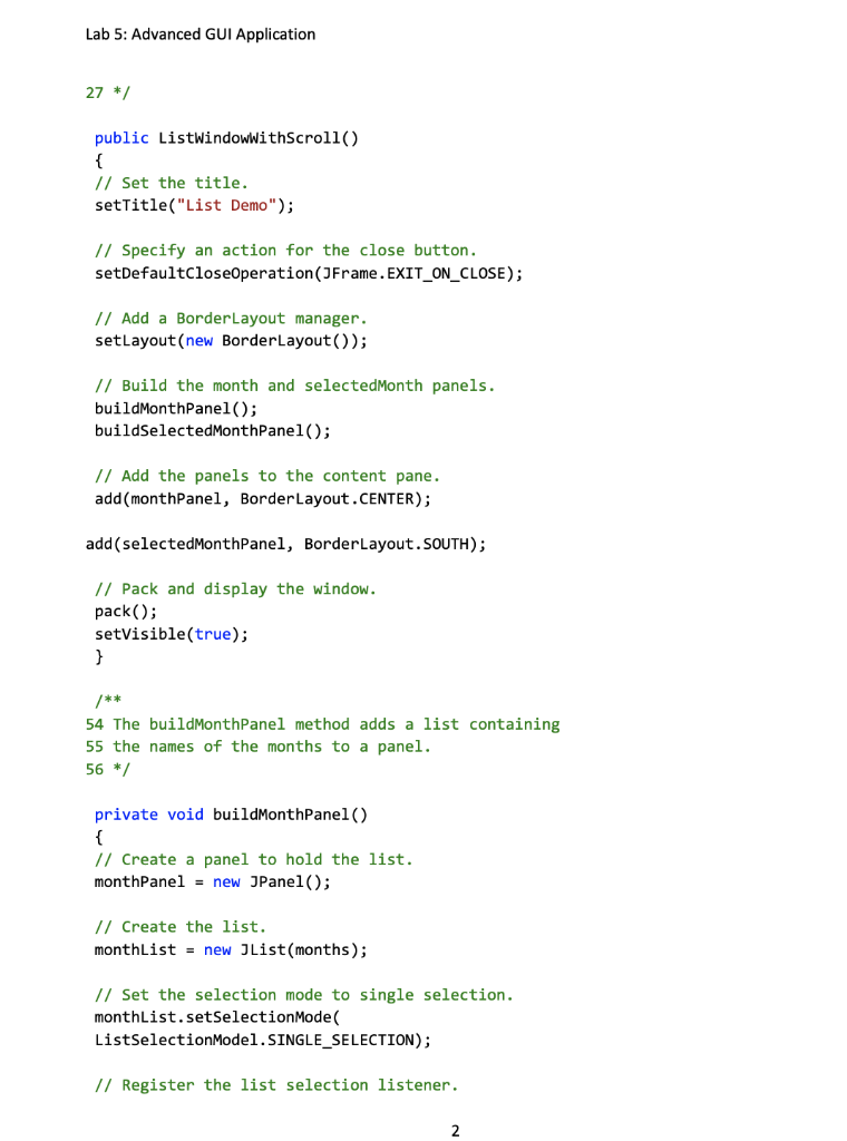 Lab 5: Advanced GUI Application Lab Objectives - Be | Chegg.com
