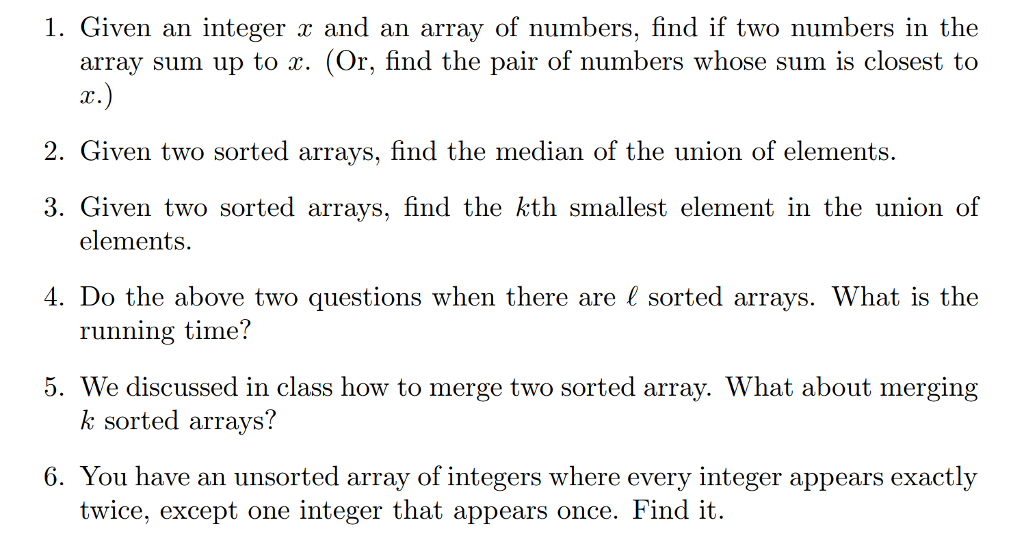 1. Given an integer r and an array of numbers, find | Chegg.com
