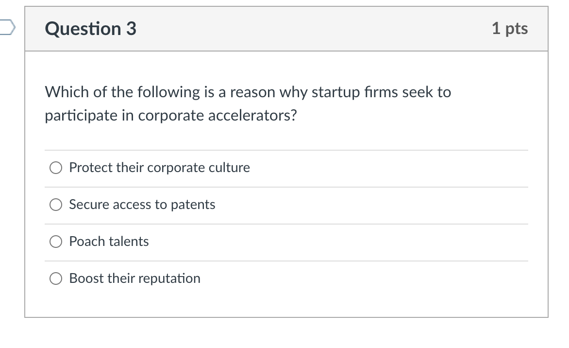 Solved Question 3 1 pts Which of the following is a reason | Chegg.com