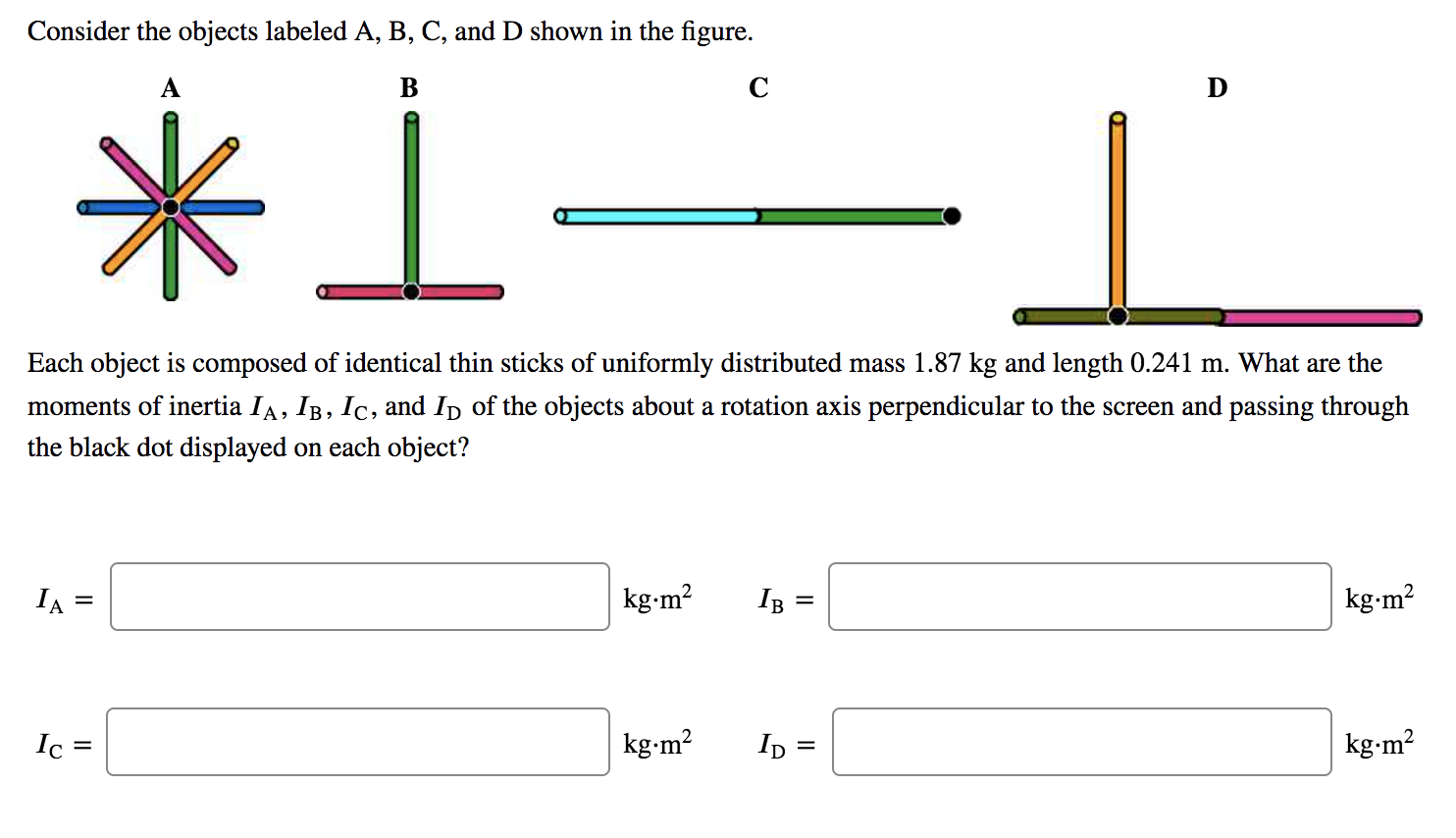 Solved Consider The Objects Labeled A, B, C, And D Shown In | Chegg.com