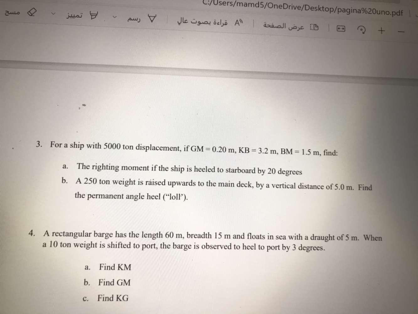 Solved marine engineering | Chegg.com