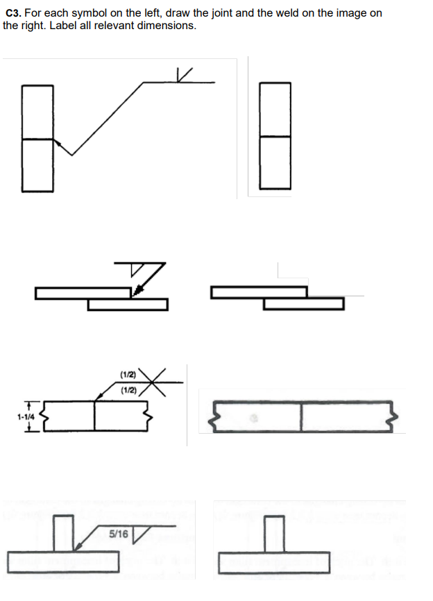 Solved C3. For each symbol on the left, draw the joint and | Chegg.com