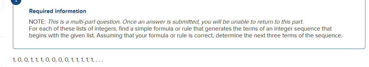 Solved Required information NOTE: This is a multi-part | Chegg.com