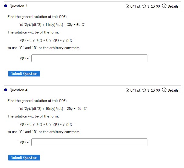 Solved Find The General Solution Of This ODE : | Chegg.com