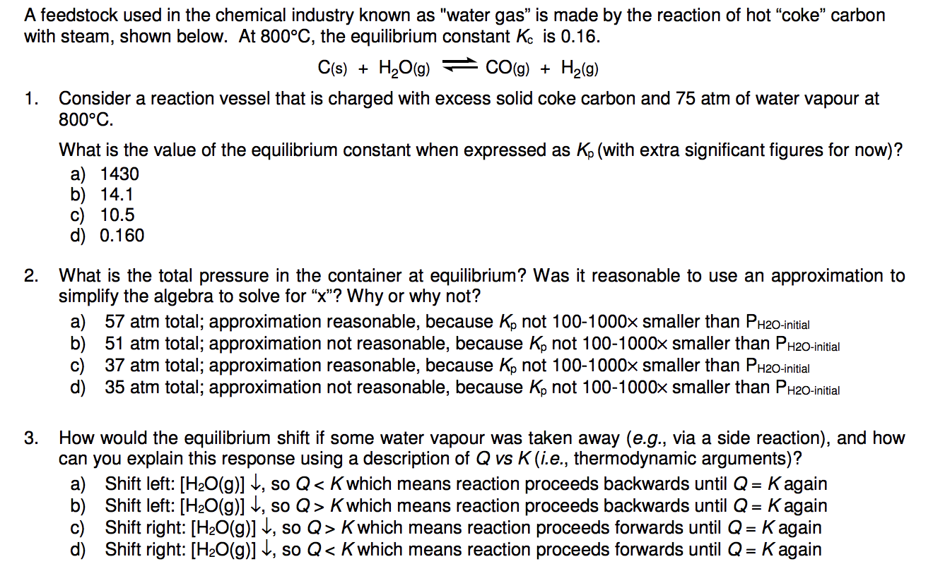 A feedstock used in the chemical industry known as | Chegg.com