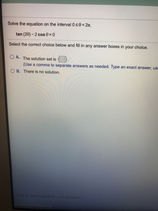 Solved Solve the equation on the interval 0 s 0