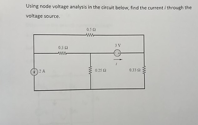 Solved Using node voltage analysis in the circuit below, | Chegg.com