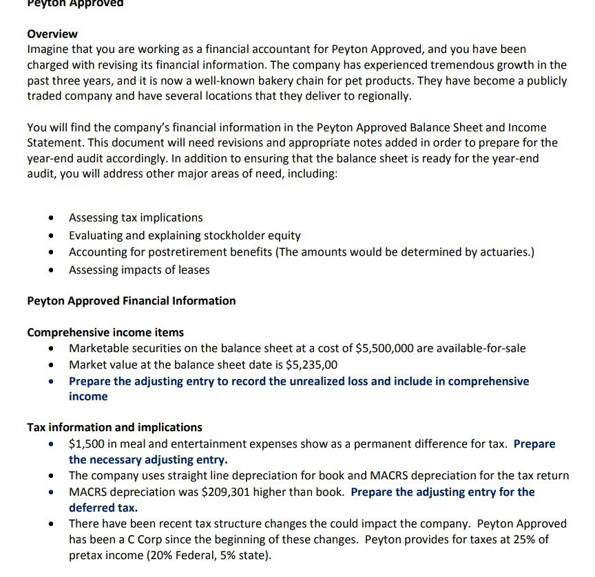 Solved ACC 309 Milestone One Guidelines and Rubric Overview: | Chegg.com