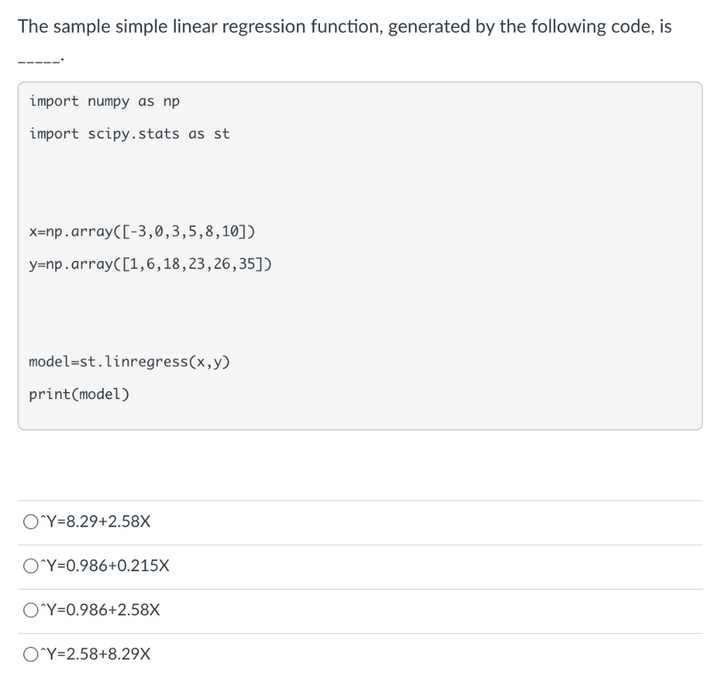 Solved The sample simple linear regression function, | Chegg.com