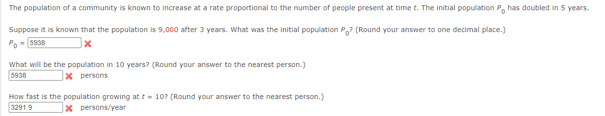 Solved The population of a community is known to increase at | Chegg.com