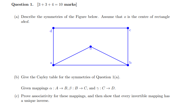 Solved Question 1. [3+3+4=10 marks] (a) Describe the | Chegg.com ...