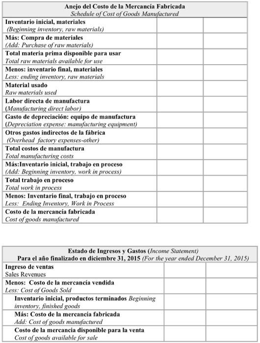 a statement in spanish