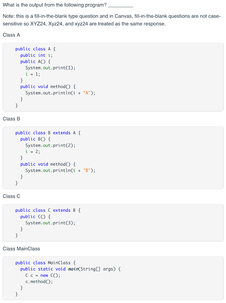 Solved What is the output from the following program Note