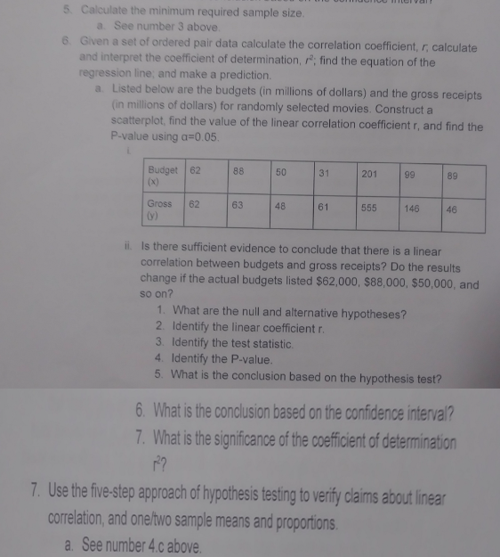 Solved 5 Calculate The Minimum Required Sample Size A See Chegg Com