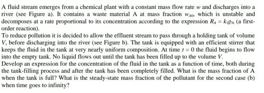 In a chemical plant, a number of fluid streams