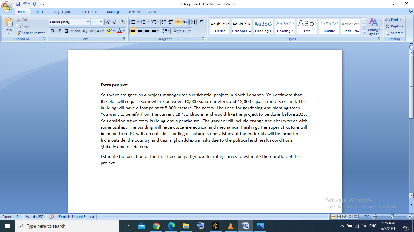 Solved Cla Extra project (1) - Microsoft Word Home Insert | Chegg.com