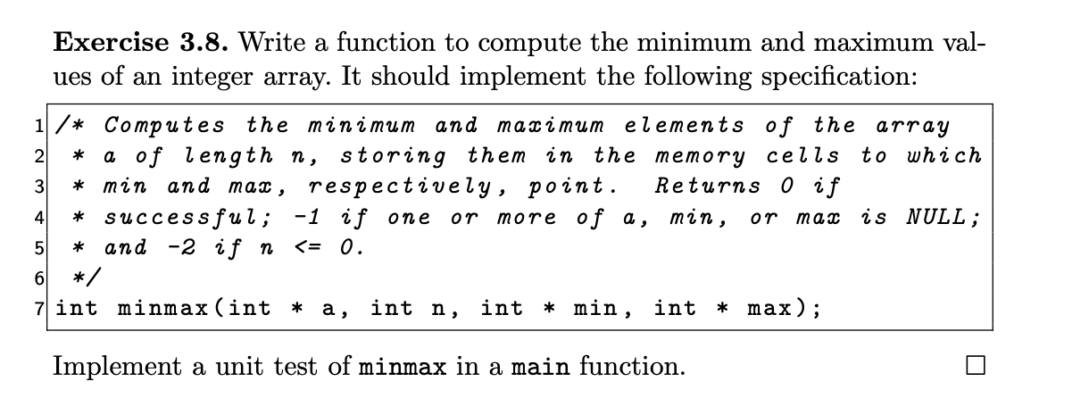 Solved * Exercise 3.8. Write a function to compute the | Chegg.com