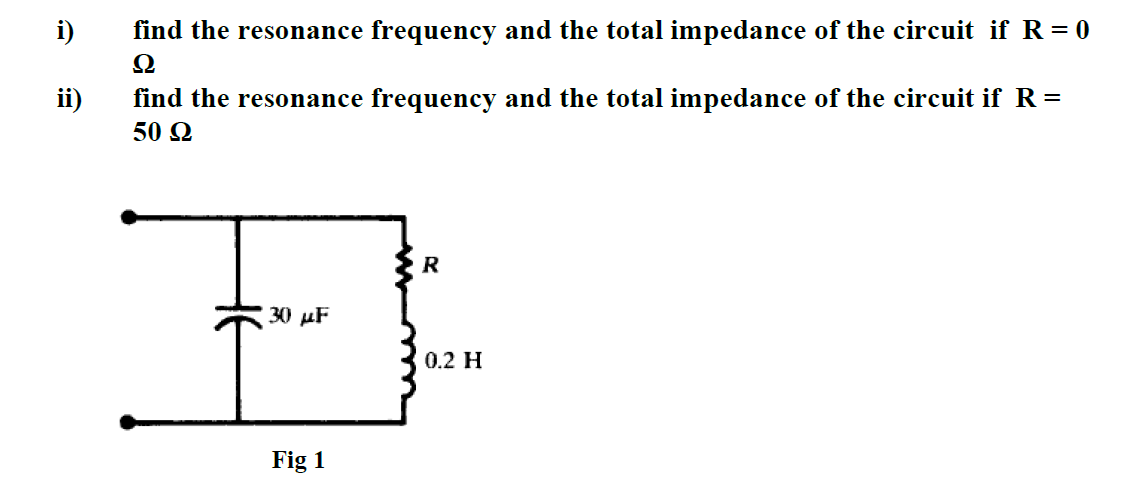 resonance frequency of an acceptor circuit experiment pdf