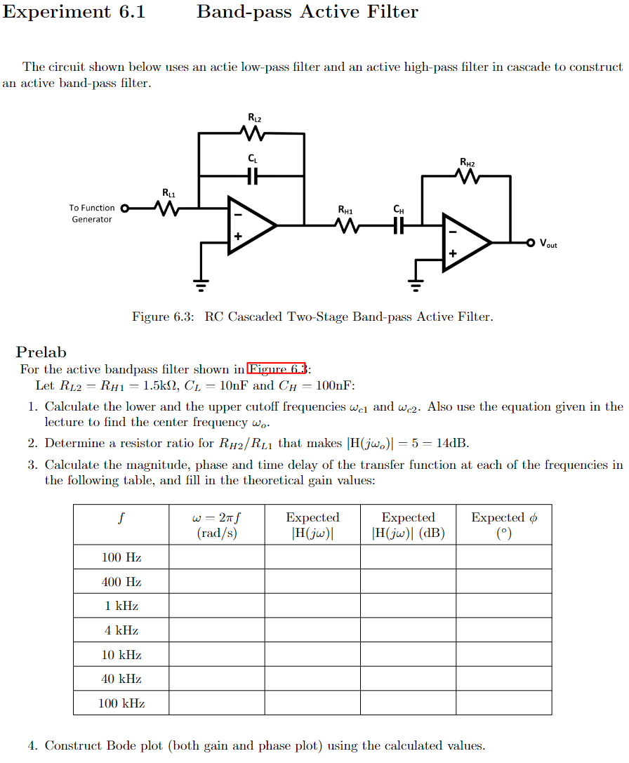 [Solved]: The Circuit Shown Below Uses An Actie Low-pass F