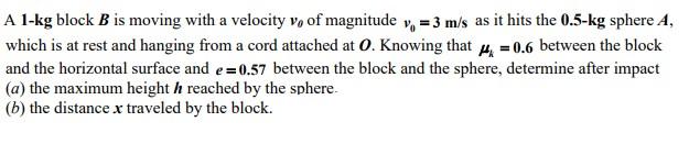 Solved A 1-kg Block B Is Moving With A Velocity Vθ Of | Chegg.com