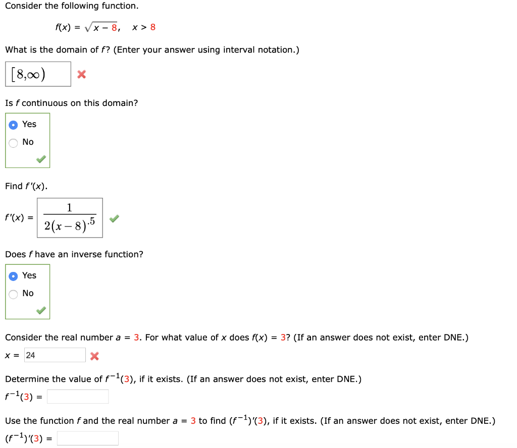 Solved Consider The Following Function F X X 8 X 8