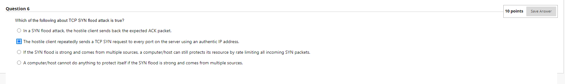 Solved Question 6 10 points Save Answer Which of the | Chegg.com