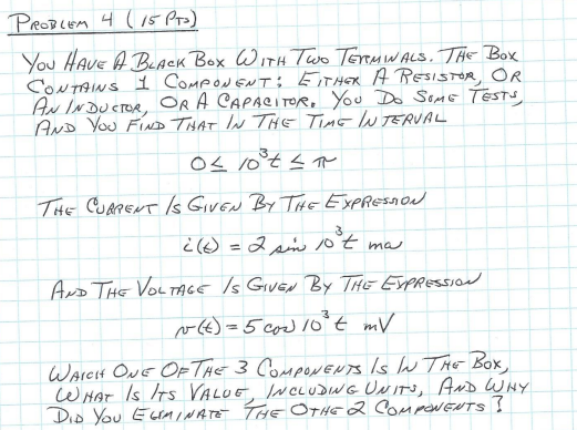 Solved PROBLEM 4 (15Pts) You HAVE A BLACK Box With Two | Chegg.com